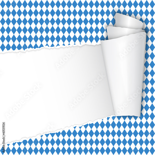 Oktoberfest - aufgrissenes Papier mit Textfreiraum