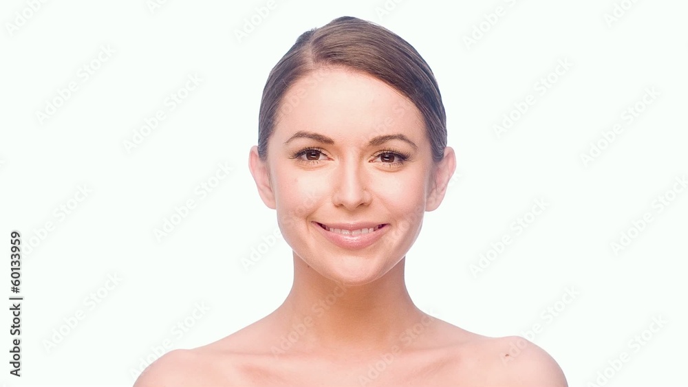 Portrait of Happy Beautiful Gril Posing Isolated on White Portrait of Happy Beautiful Gril Posing Isolated on White