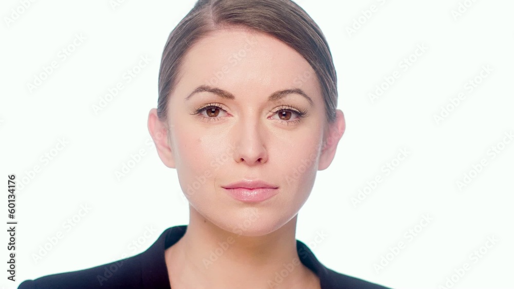 Portrait of Young Beautiful Business Woman Isolated on White Portrait of Young Beautiful Business Woman Isolated on White