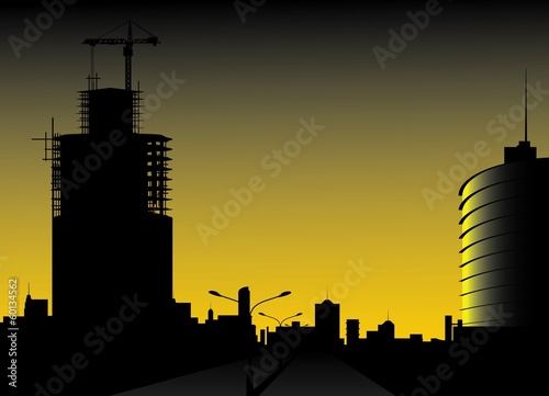 Dawn in the city