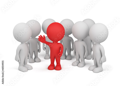 Circle of people with leader