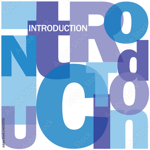 Mosaïque de Lettres "INTRODUCTION" (présentation plan questions)