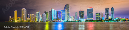 Miami  Florida Biscayne Bay Skyline Panorama