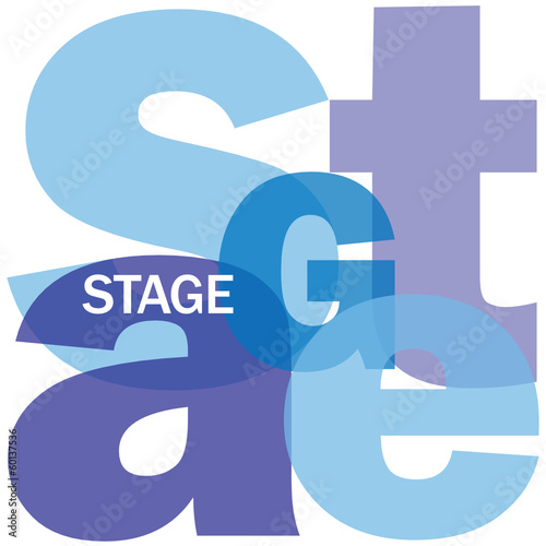 Mosaïque de Lettres "STAGE" (études travail formation continue)