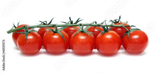cherry tomatoes isolated on white