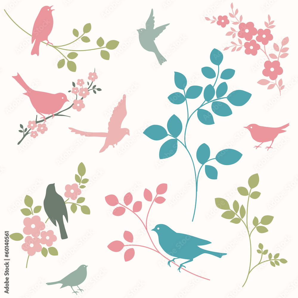 Birds and twigs Birds and twigs