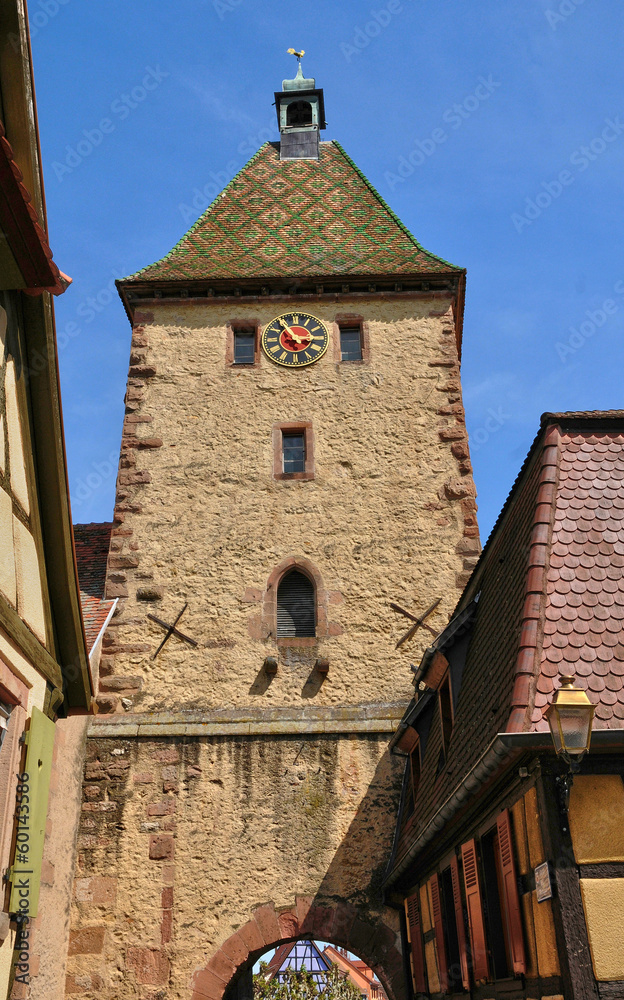 Haut Rhin, village of Bergheim  in Alsace