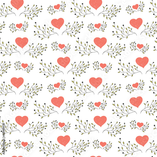 hand drawn floral seamless ...