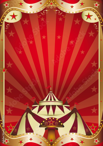 Red circus baroque frame