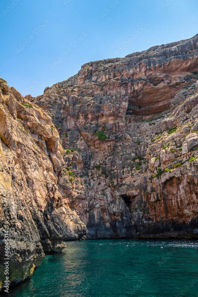 Cliffs from Malta in the Blue Grotto