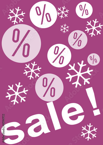Dekorativer Banner, Winterschlussverkauf, Sale