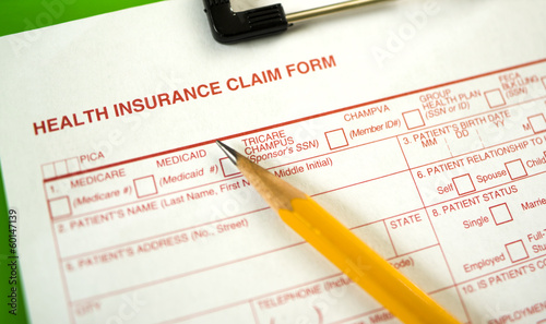 Health Insurance Claim Form - Shallow DOF