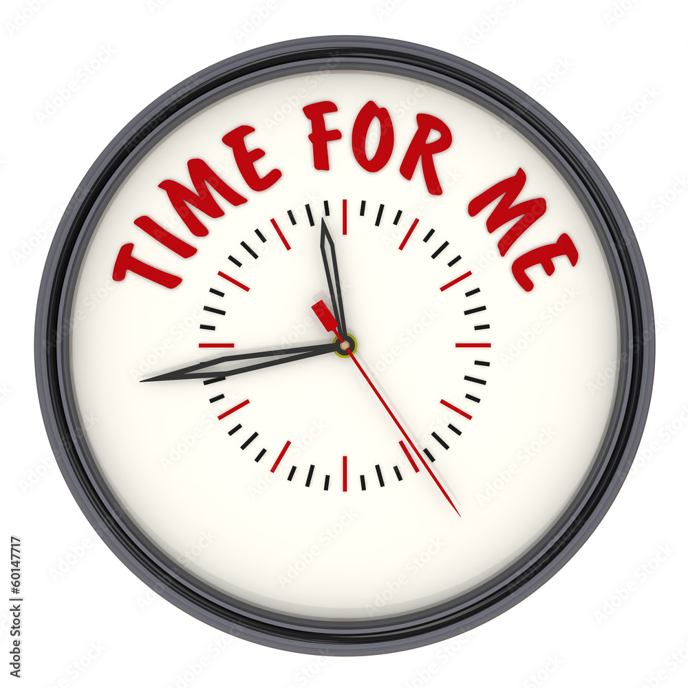 Time for me. Clock with the inscription Time for me. Clock with the inscription