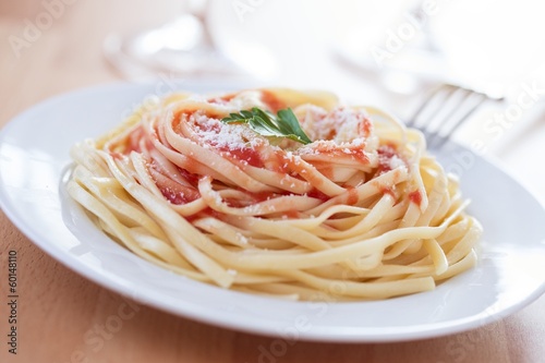 Bavette Pasta with tomato sauce