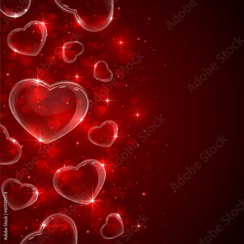 Hearts from the bubbles