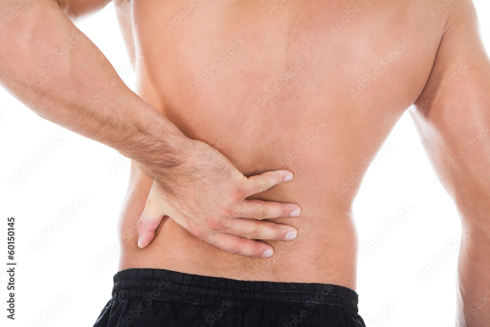 Naklejka premium Man Suffering From Back Pain