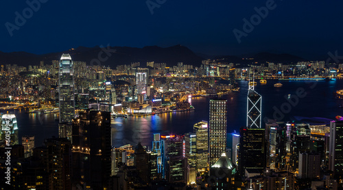 Hong Kong Victoria Harbor at Night © ronniechua