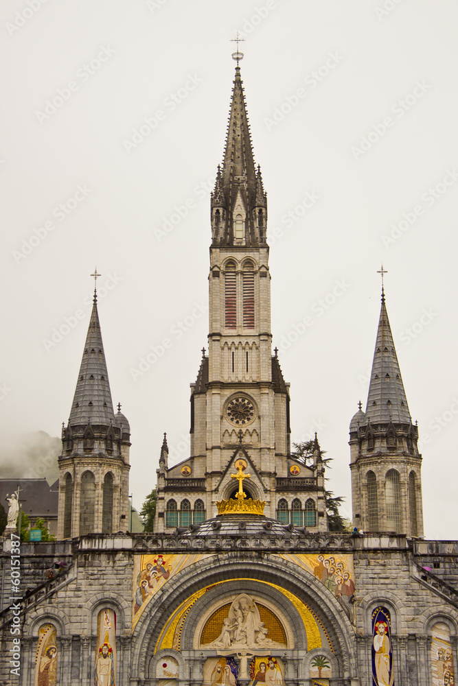 The sanctuary of Lourdes (Pyrenees, France)