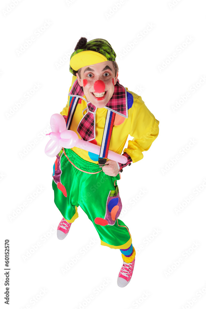 Funny clown isolated on white background Funny clown isolated on white background