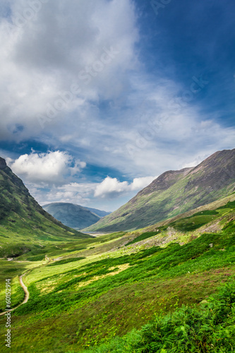 Footpath in in the Scotland highlands
