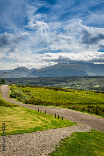 Beautiful views of the Scottish highlands in summer