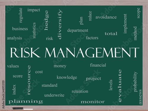 Wallpaper Mural Risk Management Word Cloud Concept on a Blackboard Torontodigital.ca