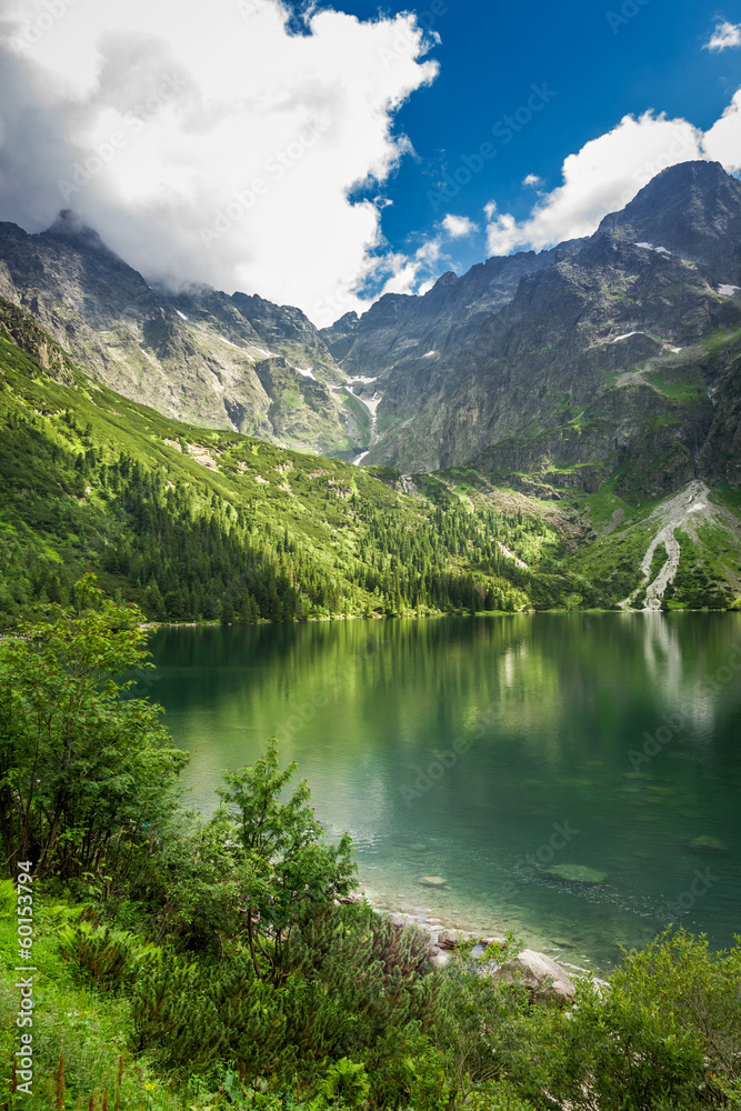 Blue lake in the mountains Blue lake in the mountains