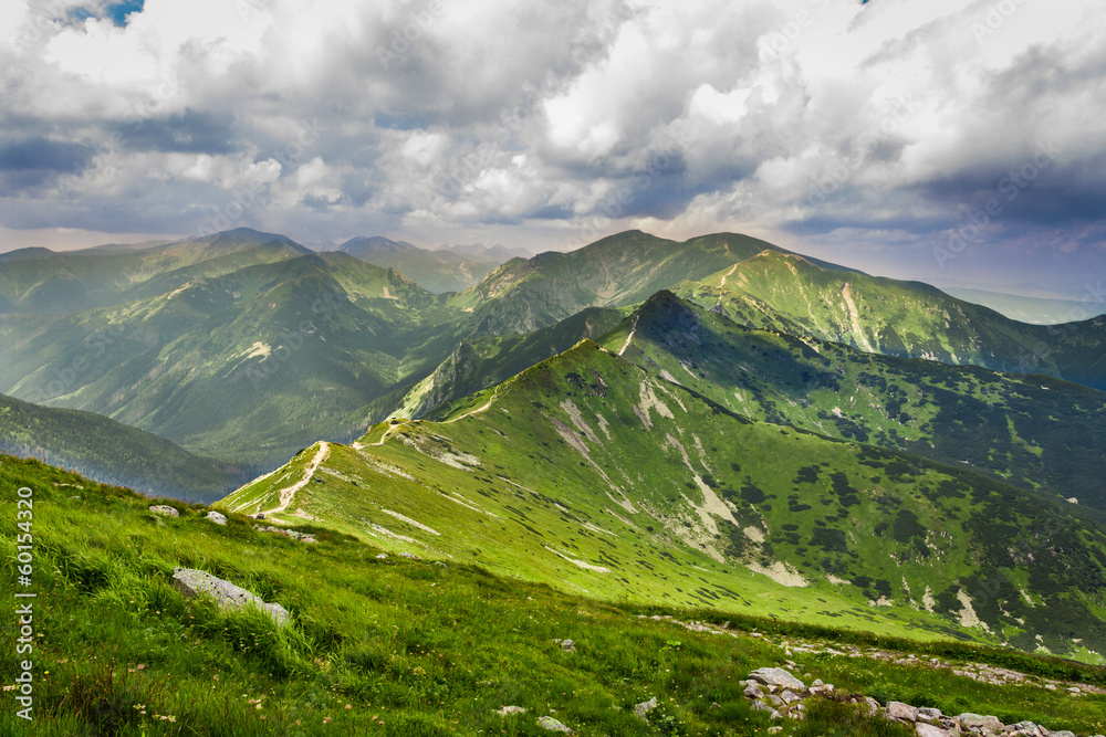 Road leading to the mountain peaks