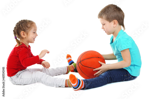 Little children playing wit...