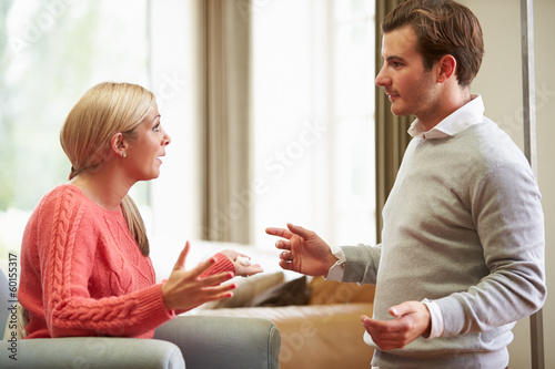 Young Couple Having Argument At Home