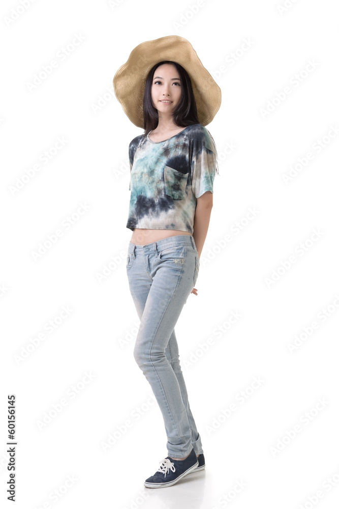 Asian beauty with hat