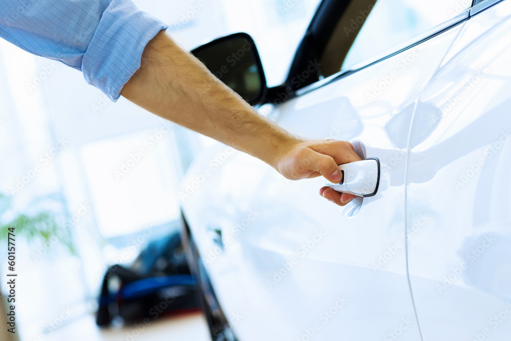 Man opening car Man opening car