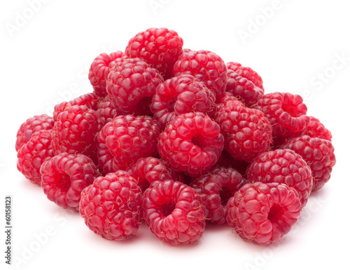 Sweet raspberry isolated on white background cutout