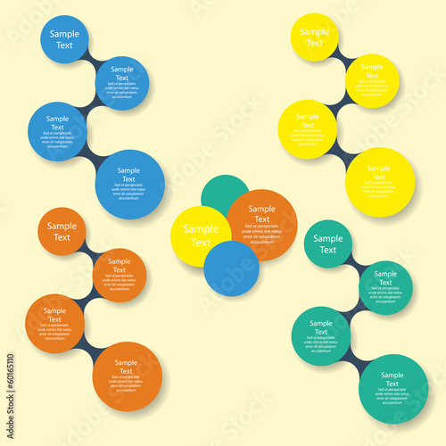 colorful round diagram infographics for presentations photo