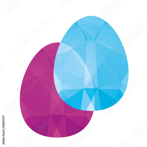 vector easter eggs with geometric pattern
