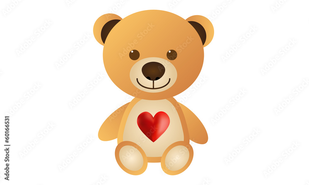 Orange Love Teddy Bear