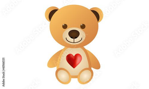 Orange Love Teddy Bear © joshya