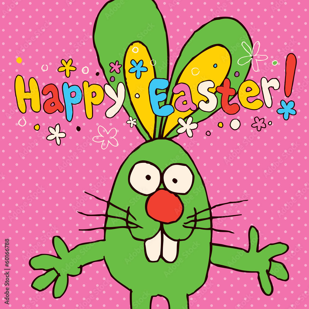 Naklejka premium Happy Easter card
