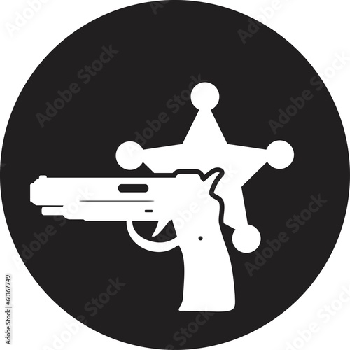Vector illustration of isolated modern police icon.