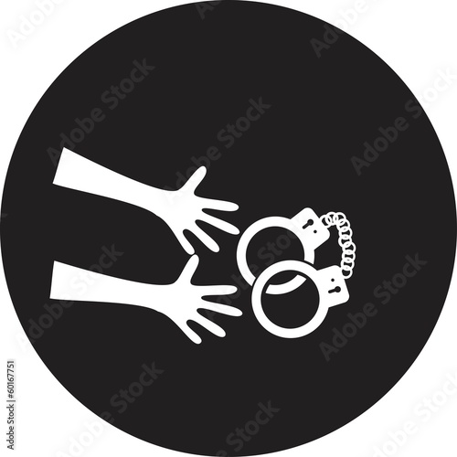 Vector illustration of isolated modern police icon.