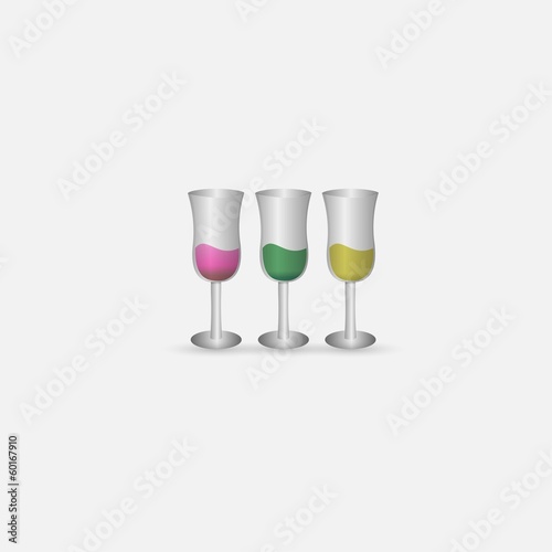 Vector illustration-glasse s on white background