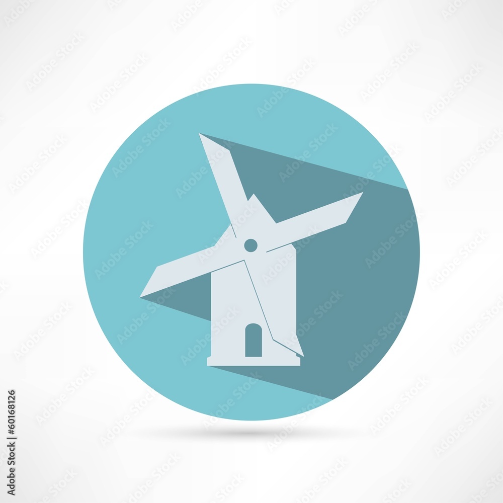 Mill icon isolated on white background. Vector illustration. Mill icon isolated on white background. Vector illustration.