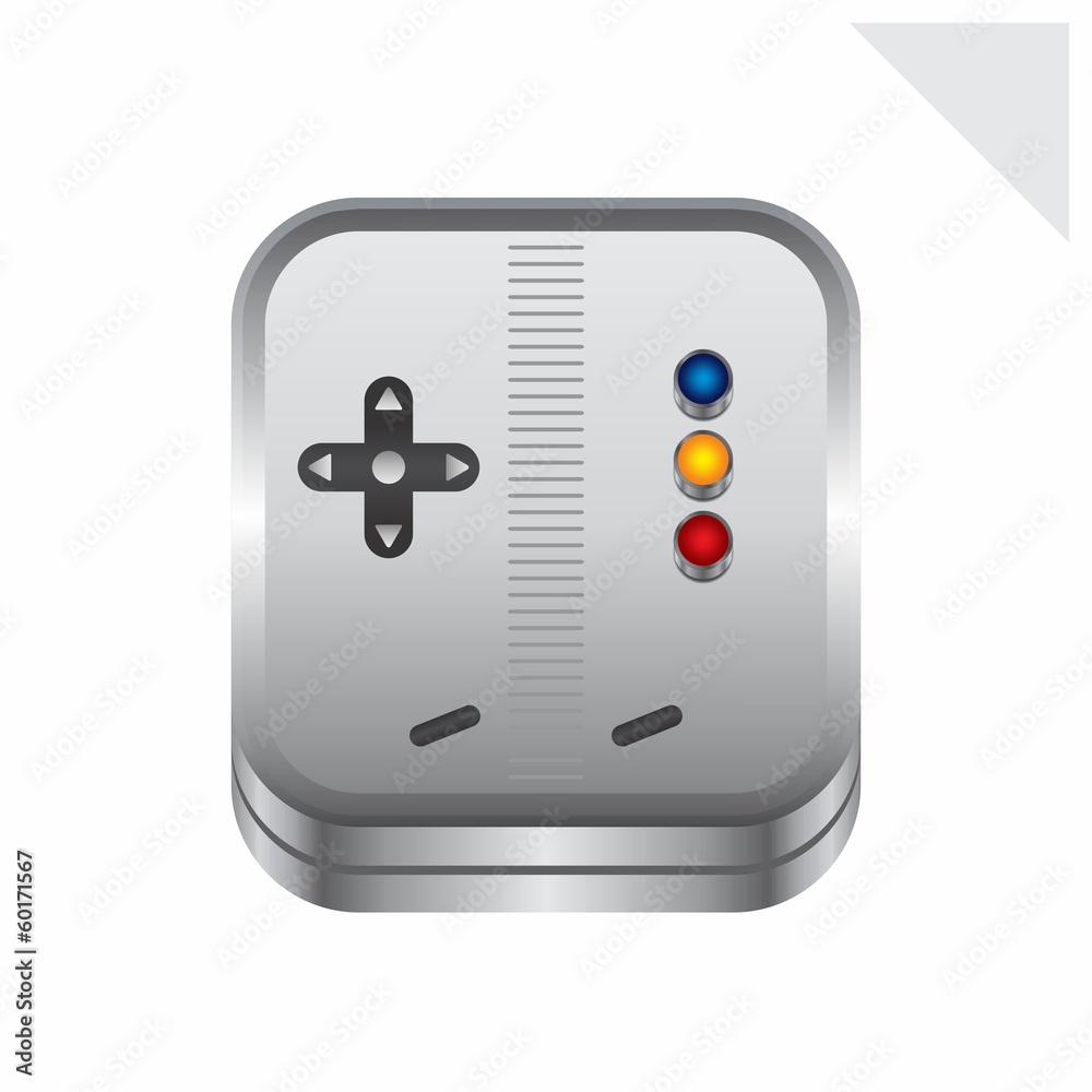 silver plate button video game console silver plate button video game console