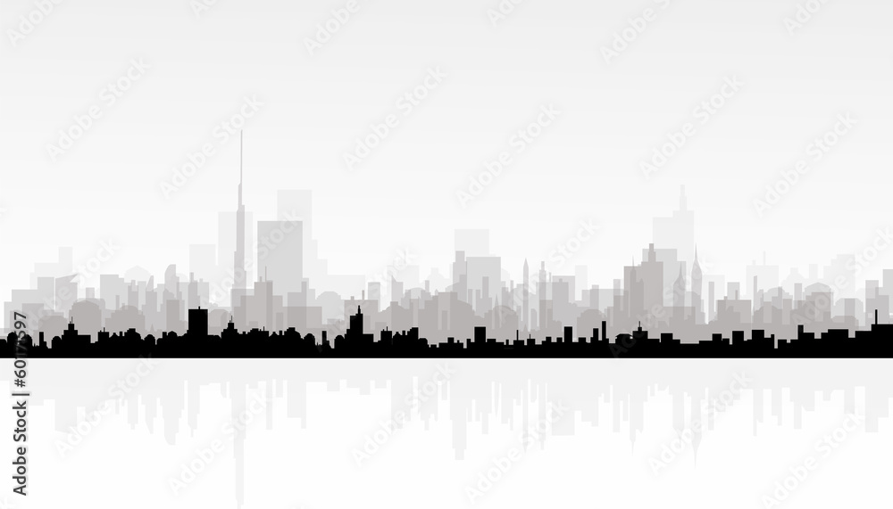 Obraz premium Cityscape skyline - vector