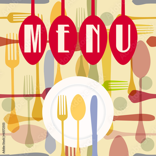 restaurant menu design, vector illustration