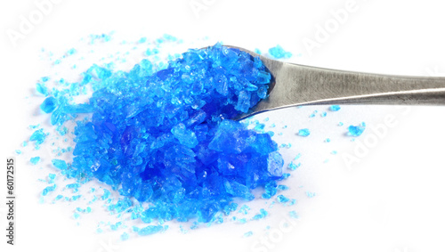 Photos Copper sulphate with a steel spatula