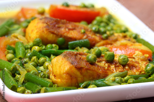 Принти на полотні Spicy dish of bighead carp