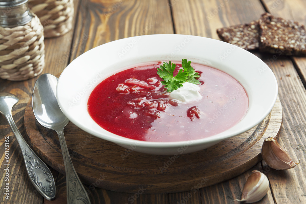 Borsh. Russian traditional dish Borsh. Russian traditional dish