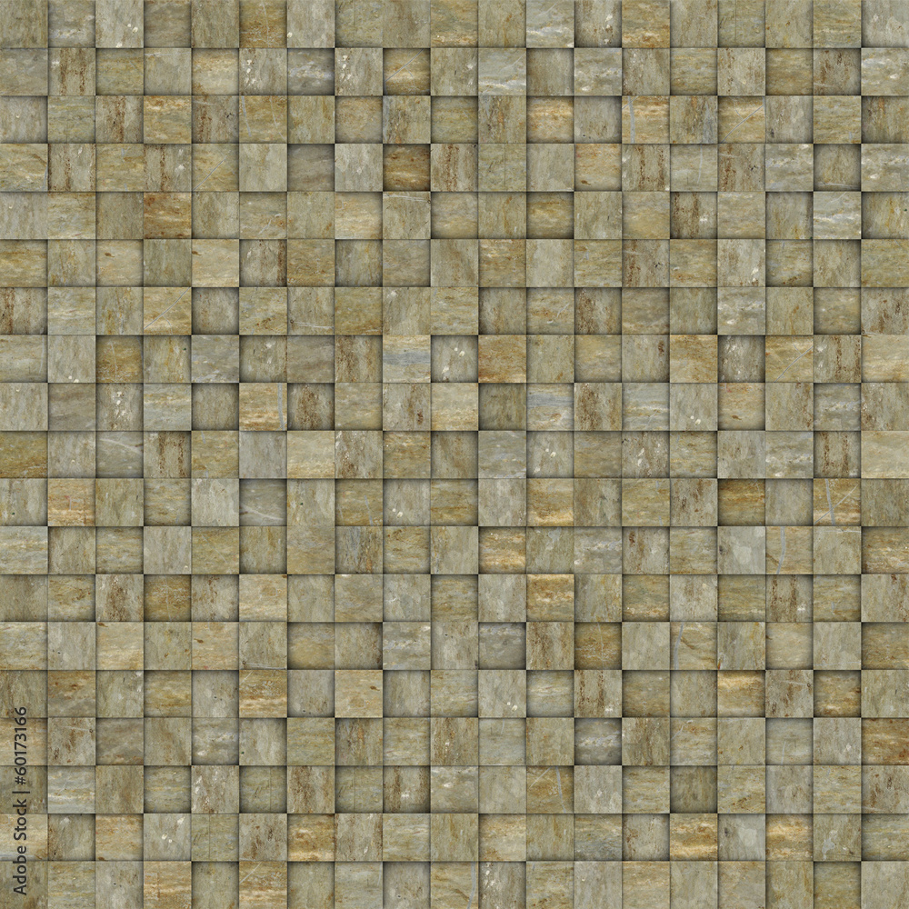 Fototapeta premium square mosaic tiled metal rusty grunge pattern