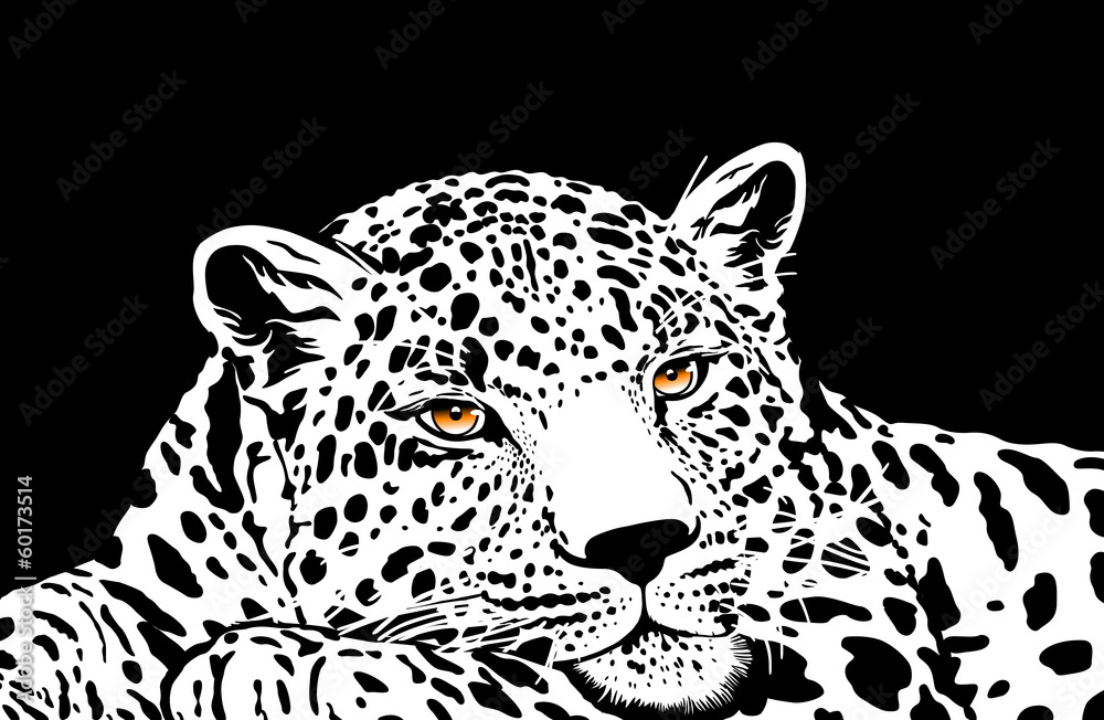 Obraz premium leopard with gold eyes